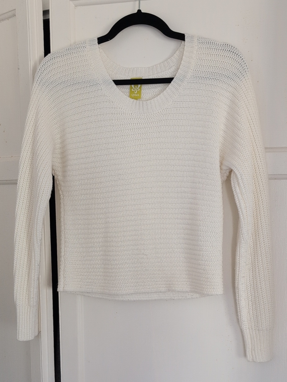 QMack Cream Crewneck Knit Sweater